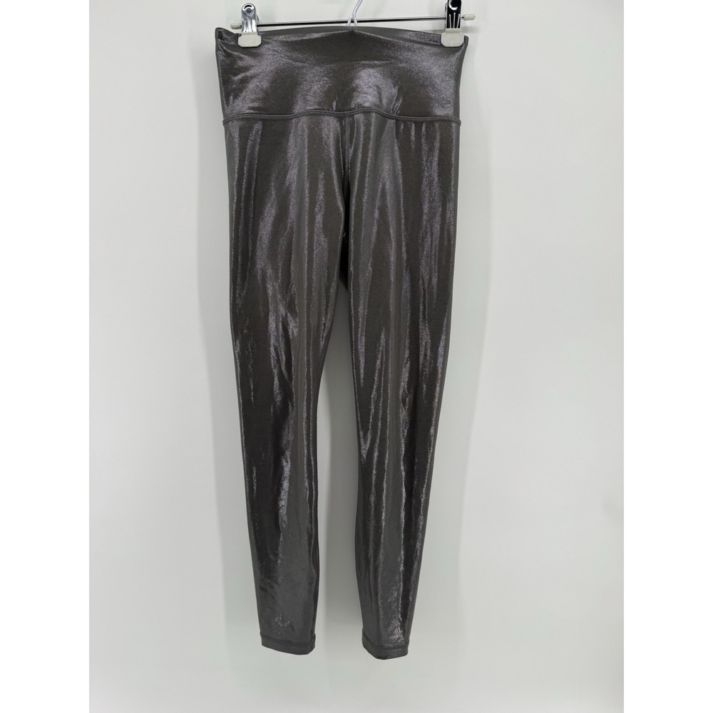 Athleta Pants Womens S Silver Elation Shine Tight Leggings‎ Sporty Active Gym